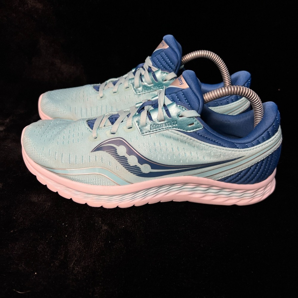 Saucony Kinvara 11 S10551-25 Women's 9 Athletic Running Shoes Aqua Blue Sneakers